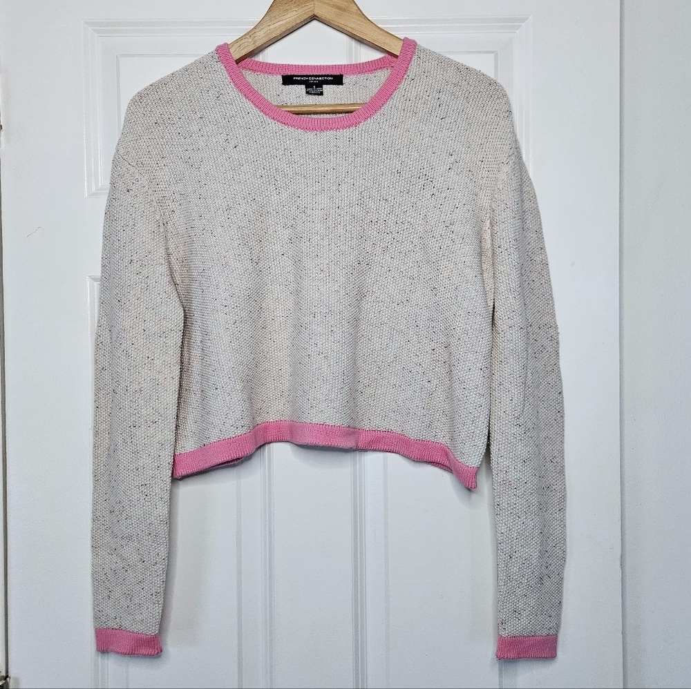 French Connection Mozart Confetti Waffle Knit Crewneck Sweater S - Picture 3 of 6